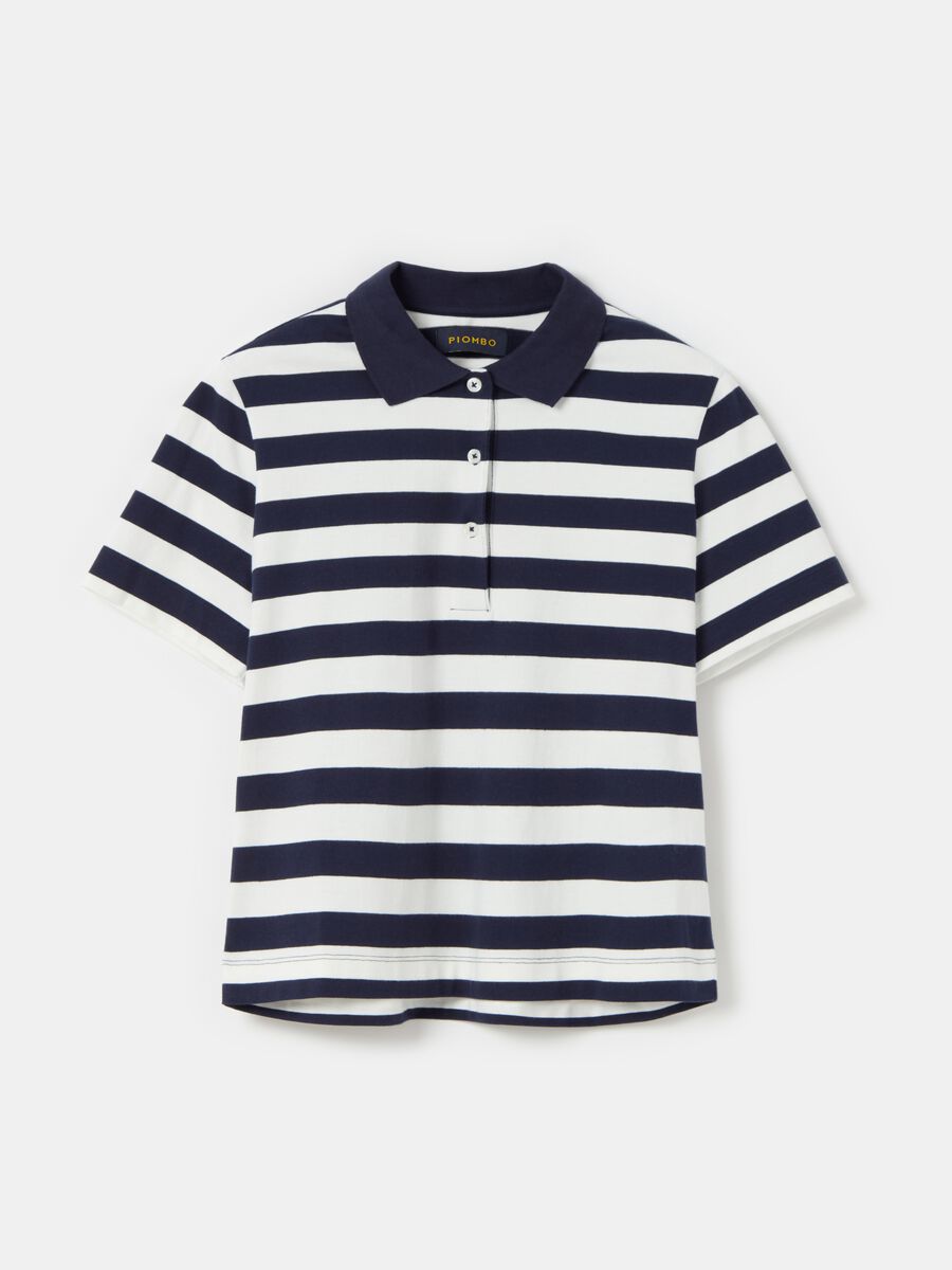 Striped cotton polo shirt_3