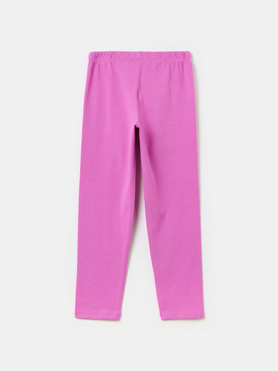Printed stretch cotton leggings_1