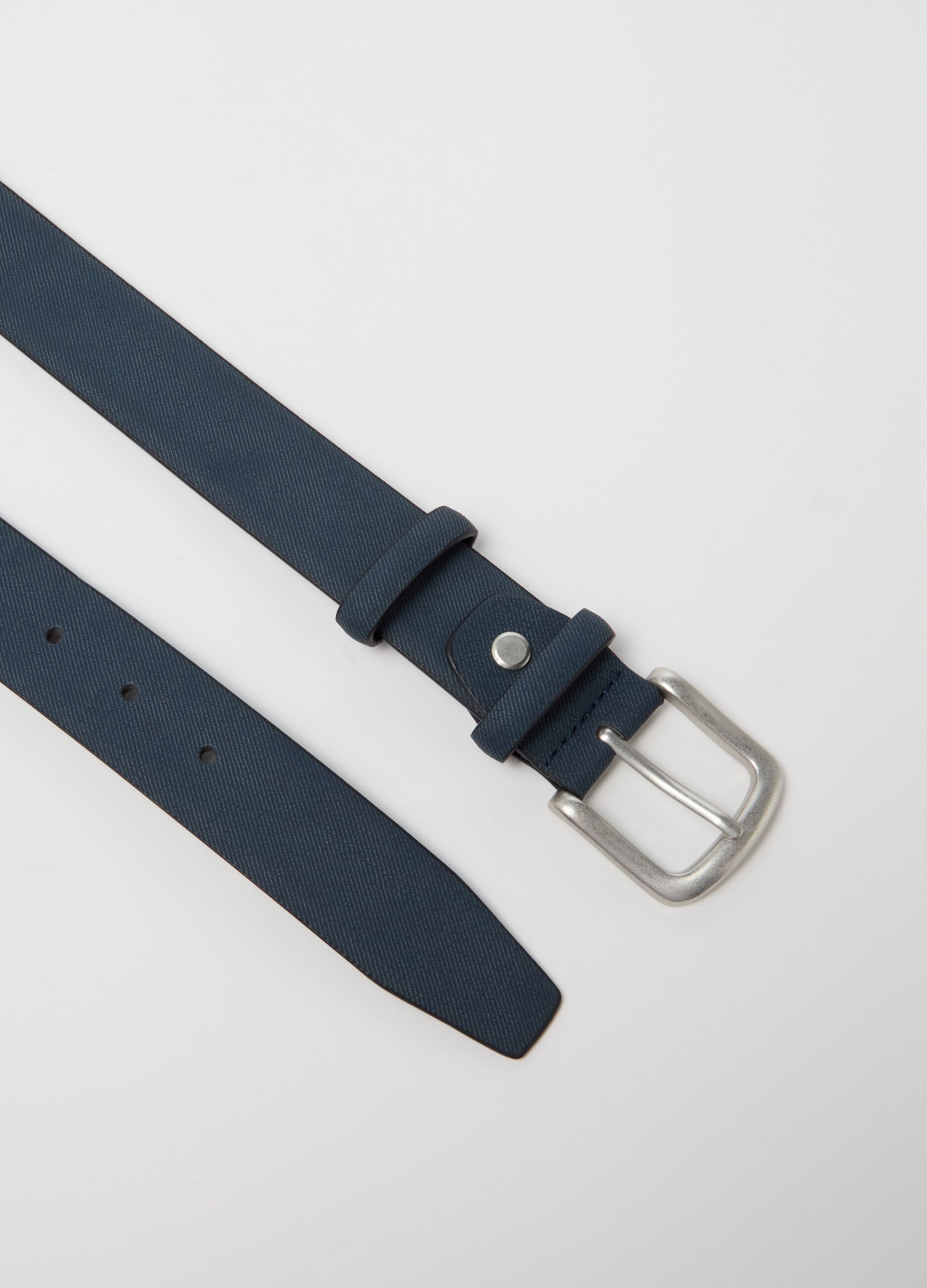 Solid colour belt with square buckle