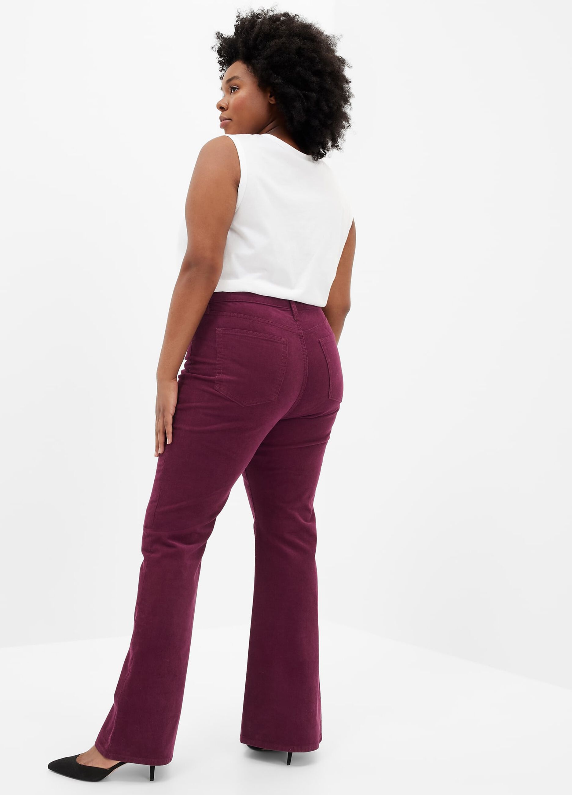 Jeans flare fit in corduroy stretch