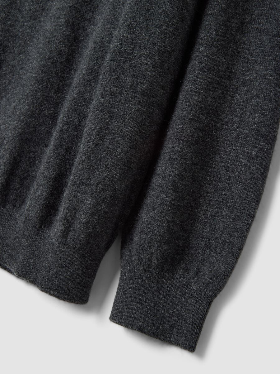 Grey pure cashmere roll-neck jumper, regular fit_1