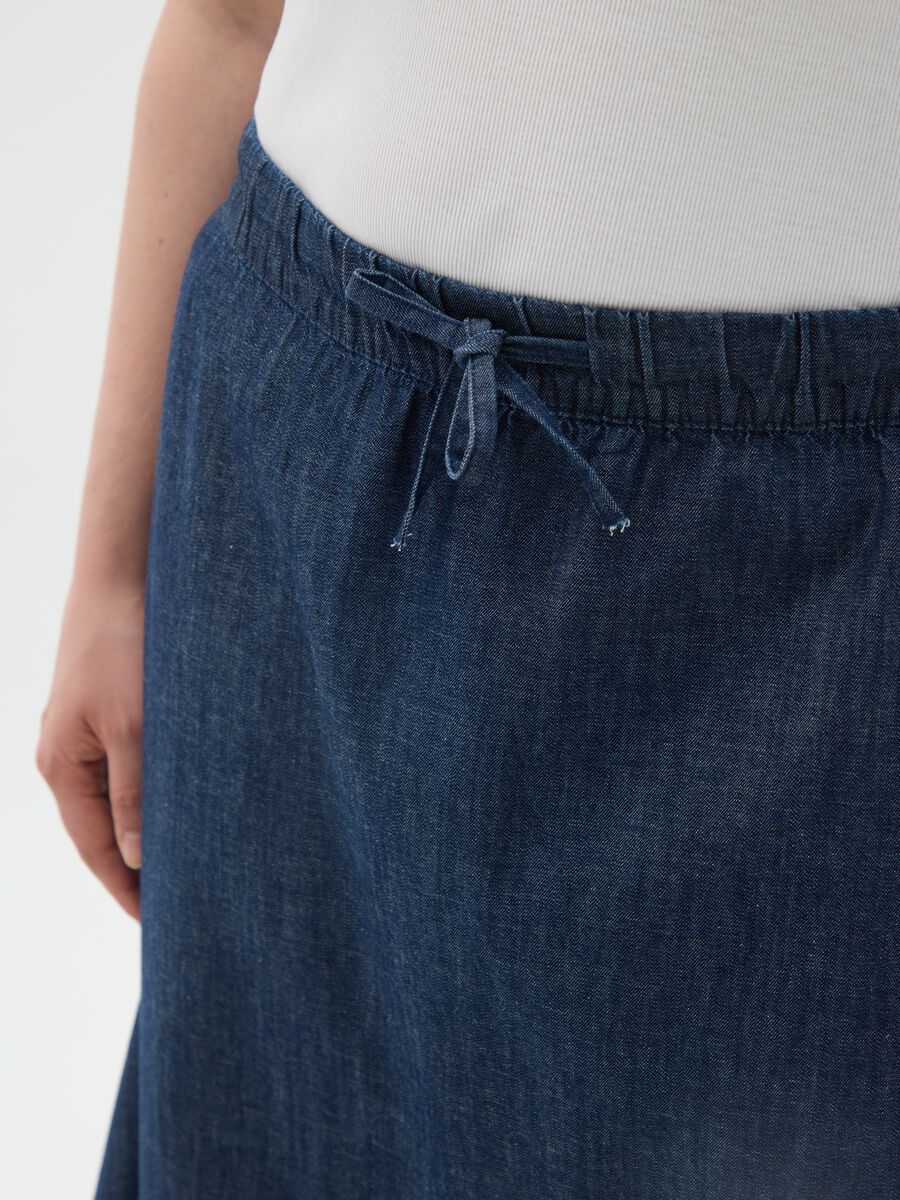 Pure Cotton Denim Skirt Regular Fit_2