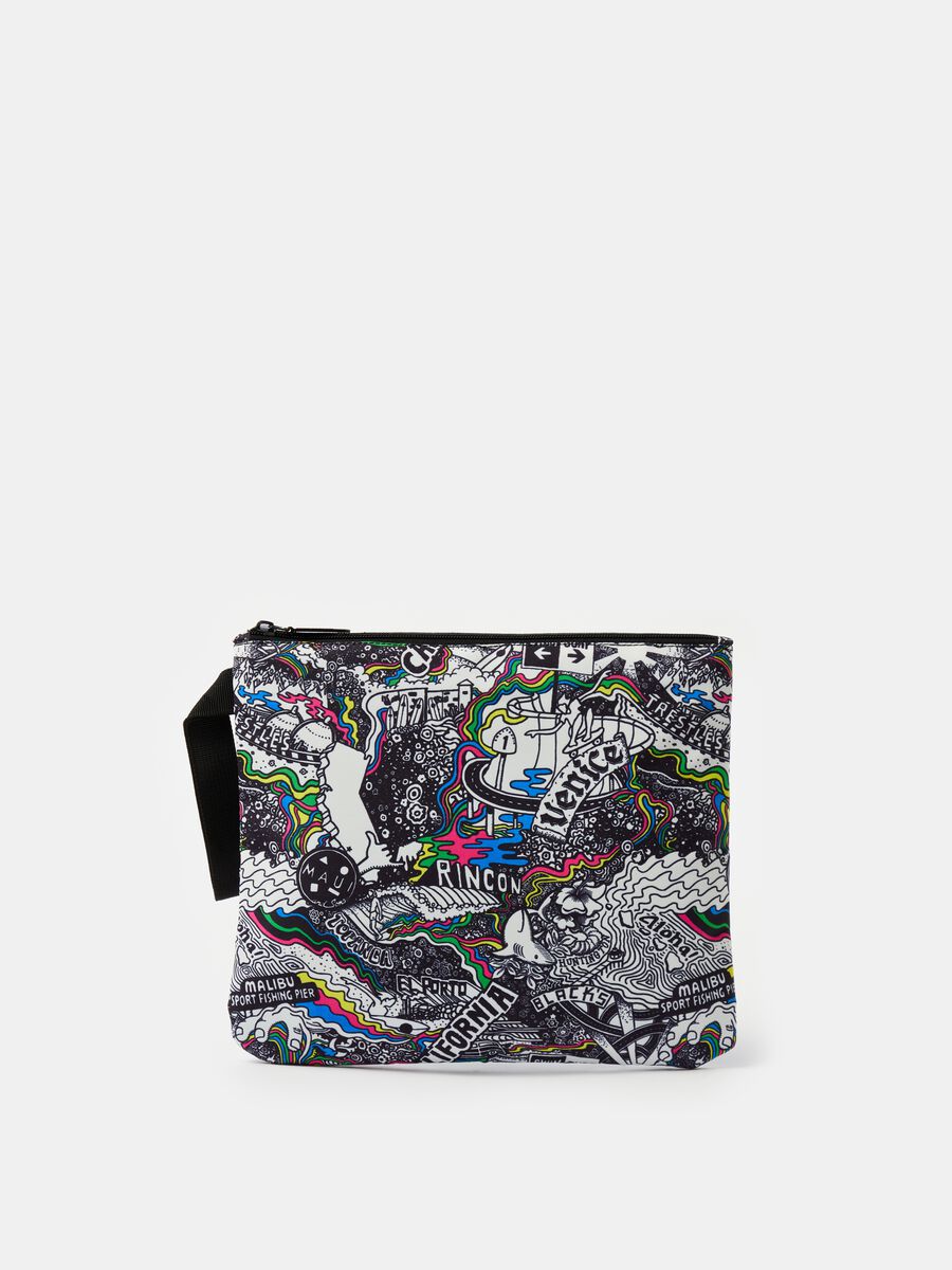 Clutch bag with city motif print_0