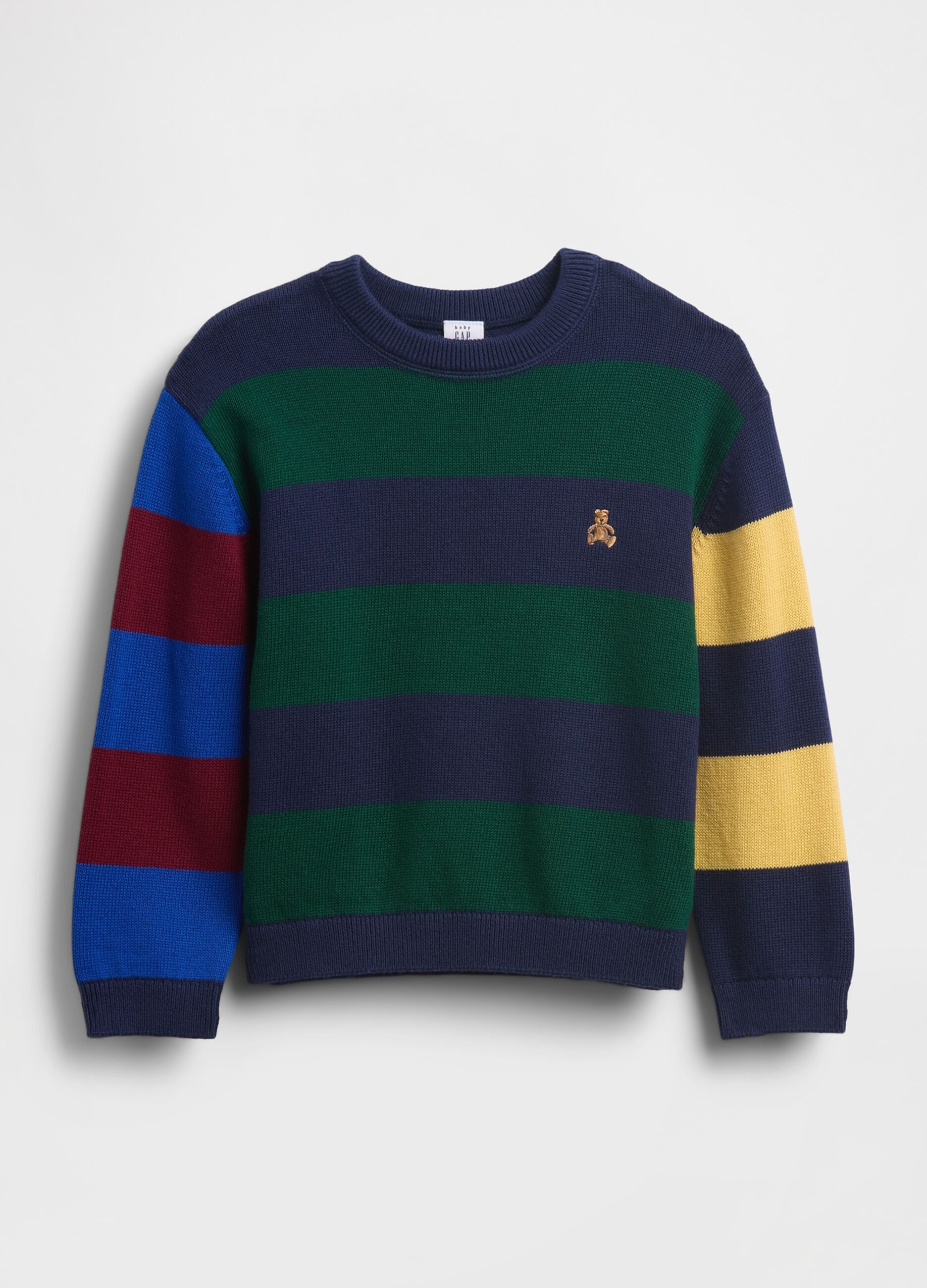 Multicoloured striped cotton jumper