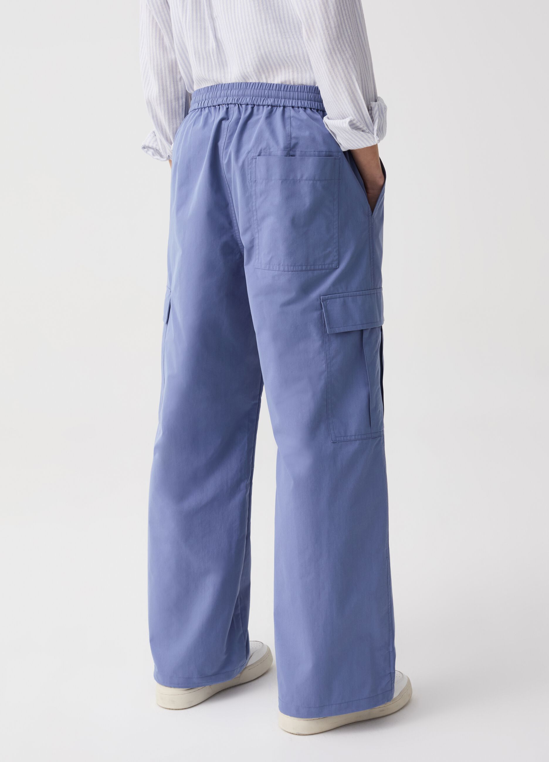 Cargo trousers in poplin