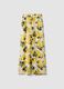 White pure viscose trousers with lemon print, regular fit_4