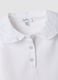 White short-sleeve stretch-cotton polo with ruffled collar_2