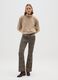 Beige High Neck Regular Fit Jumper_1