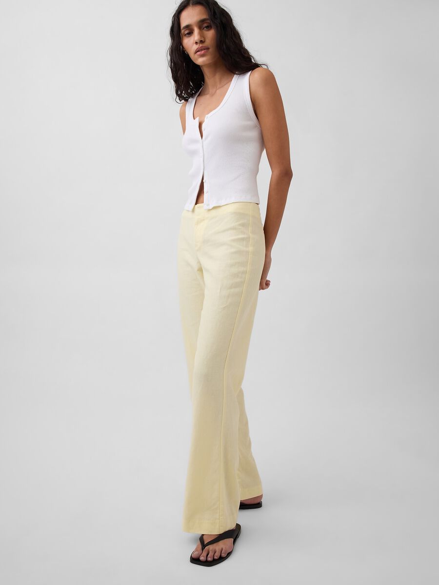 Linen-blend trousers_0