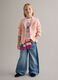 Jeans in puro cotone blu da bambina wide leg_0