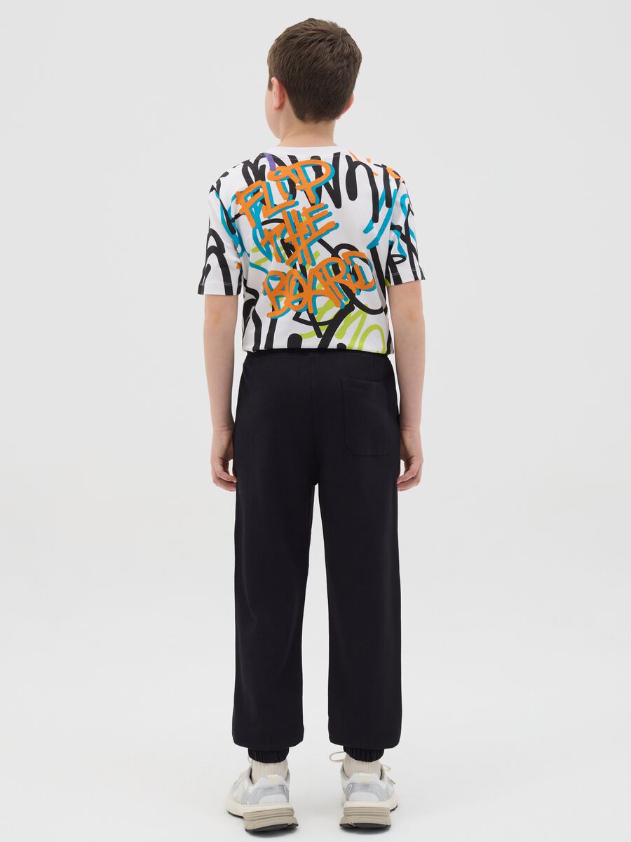 Loose-fit joggers with drawstring and print_3