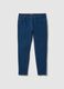 Skinny Fit Stretch Cotton Blue Trousers_0