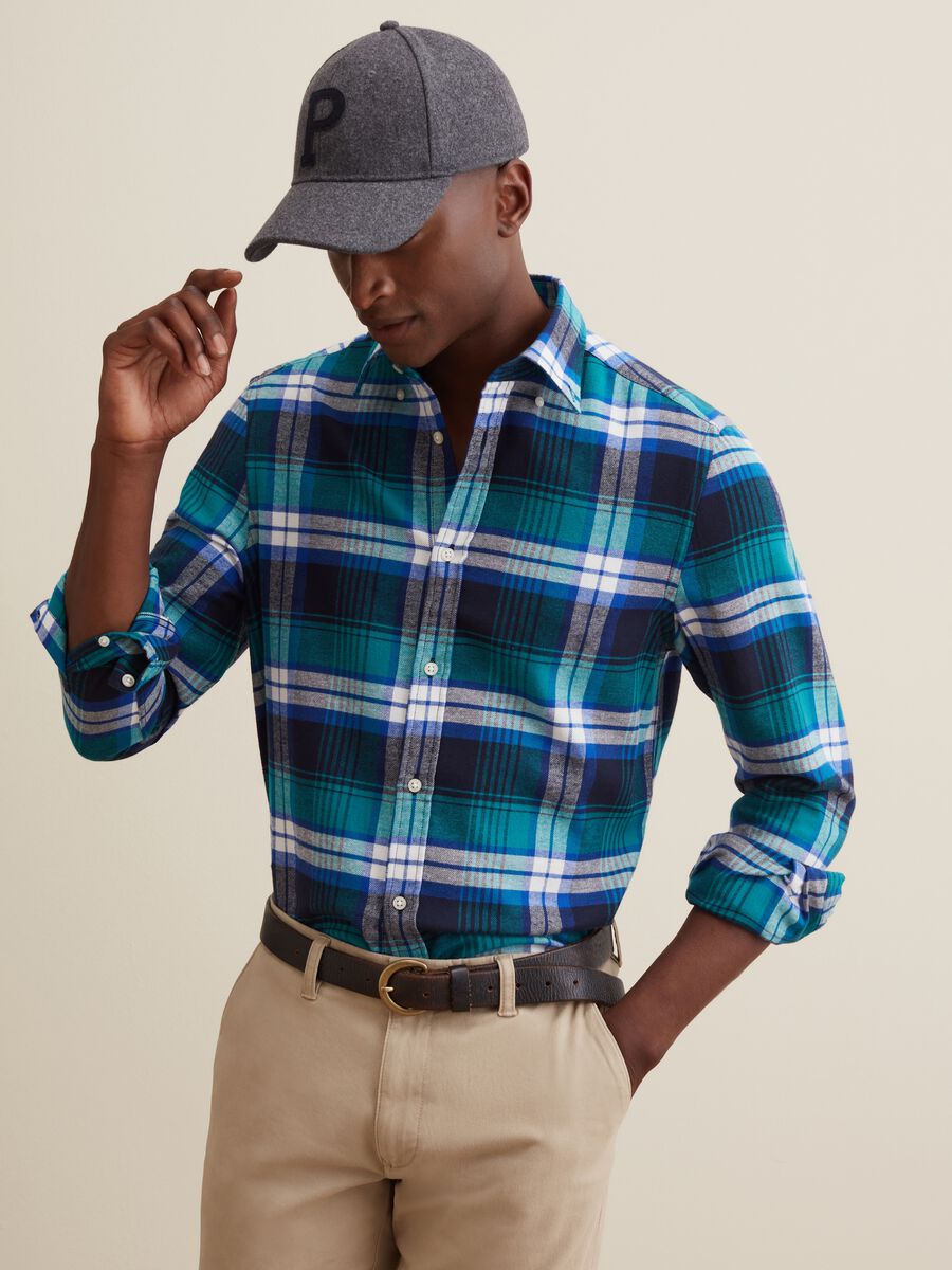 Camicia in flanella fantasia check_0