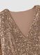 Beige Maternity Dress with Micro Sequins_5