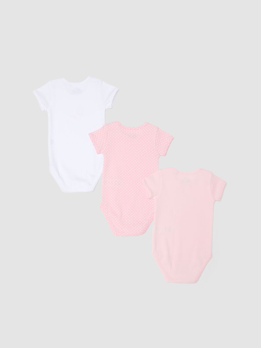 Multicolour pure cotton baby bodysuits tripack_1