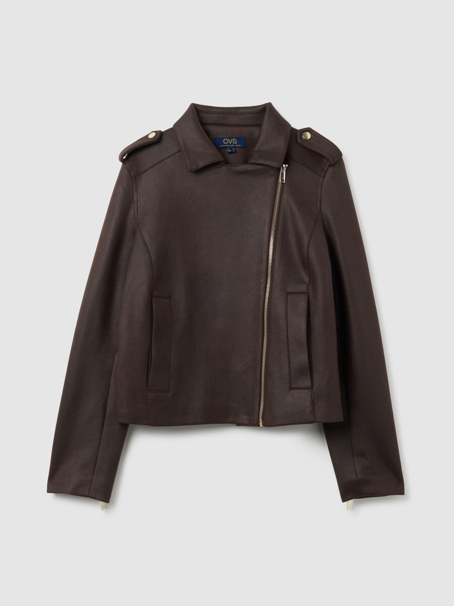 Brown Regular Fit Jacket_4