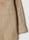 Oversized fit striped beige pure cotton shirt with buttons for boys_3