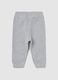 Grey baby girl trousers in pure cotton fleece regular fit_1