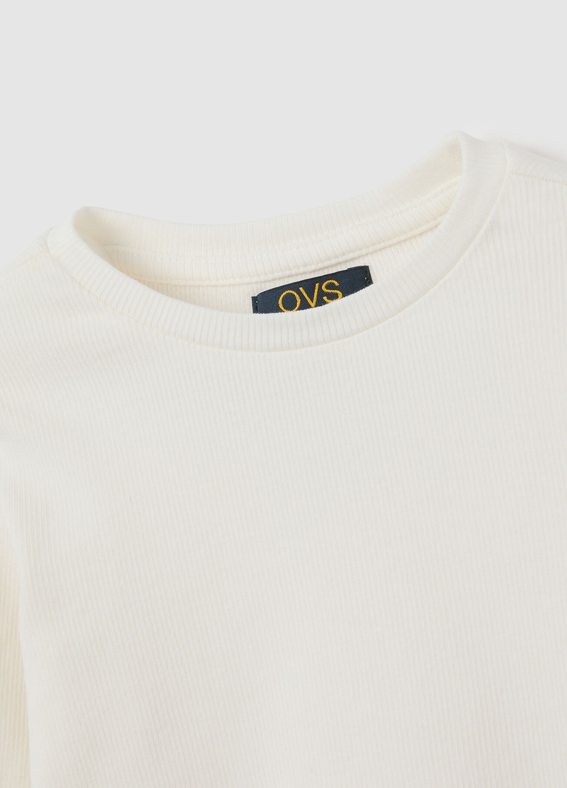 Girls' regular fit white cotton top