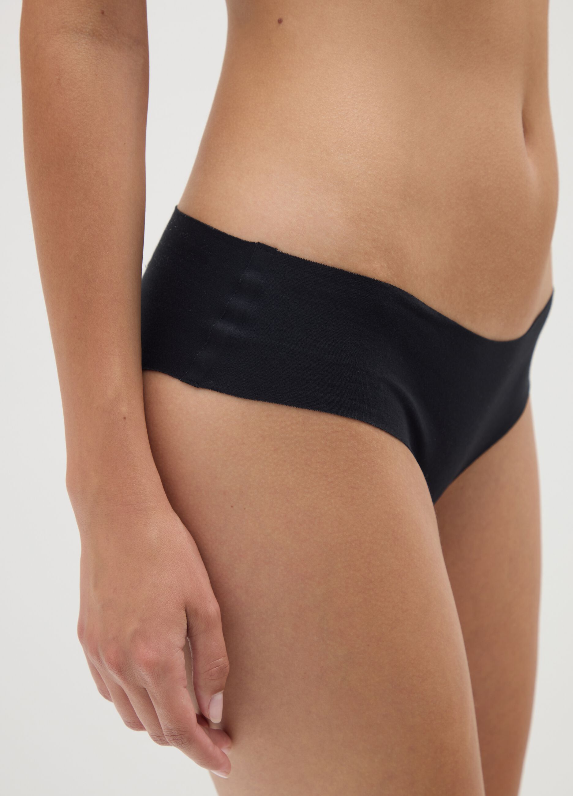 Mutanda in cotone elasticizzato nera