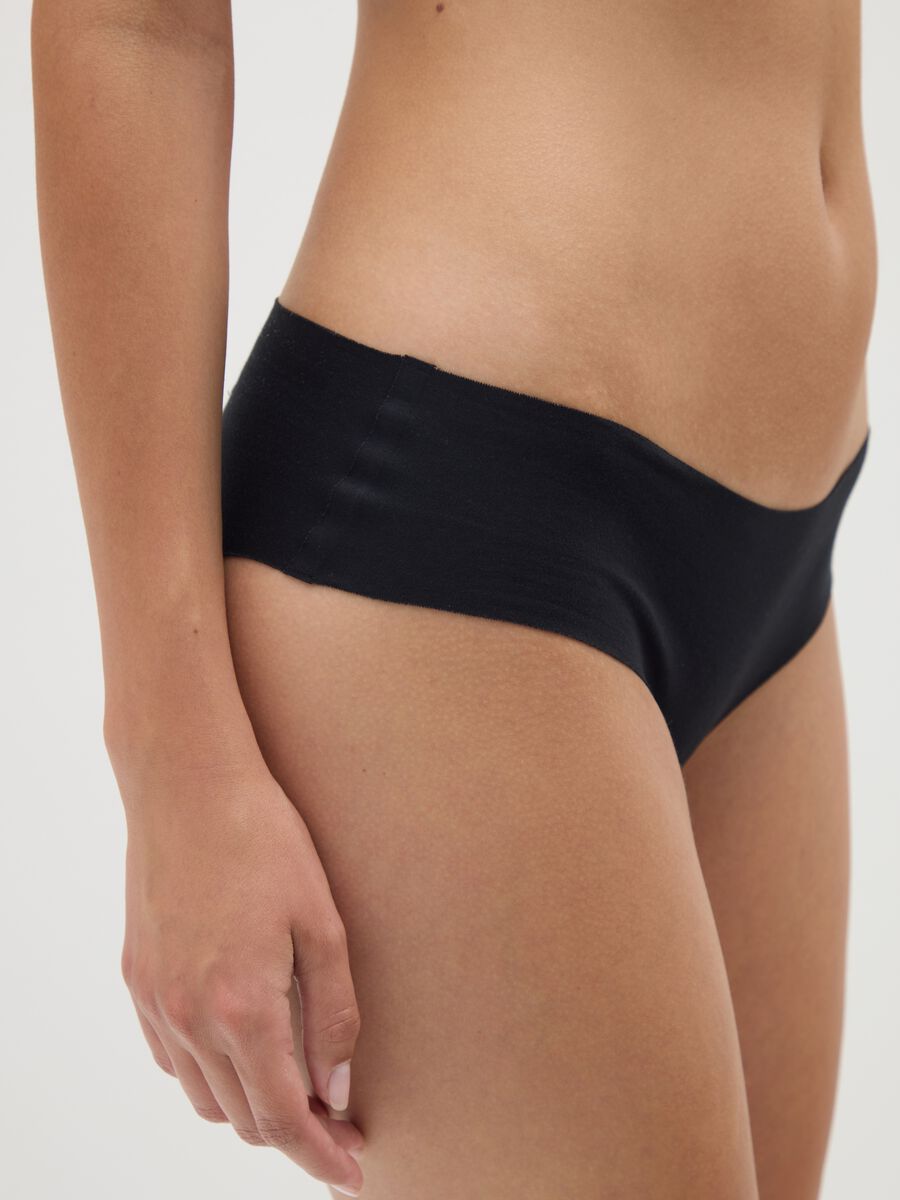 Black stretch cotton knickers_3