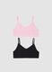 Bipack reggiseni in cotone elasticizzato multicolor da ragazza_0