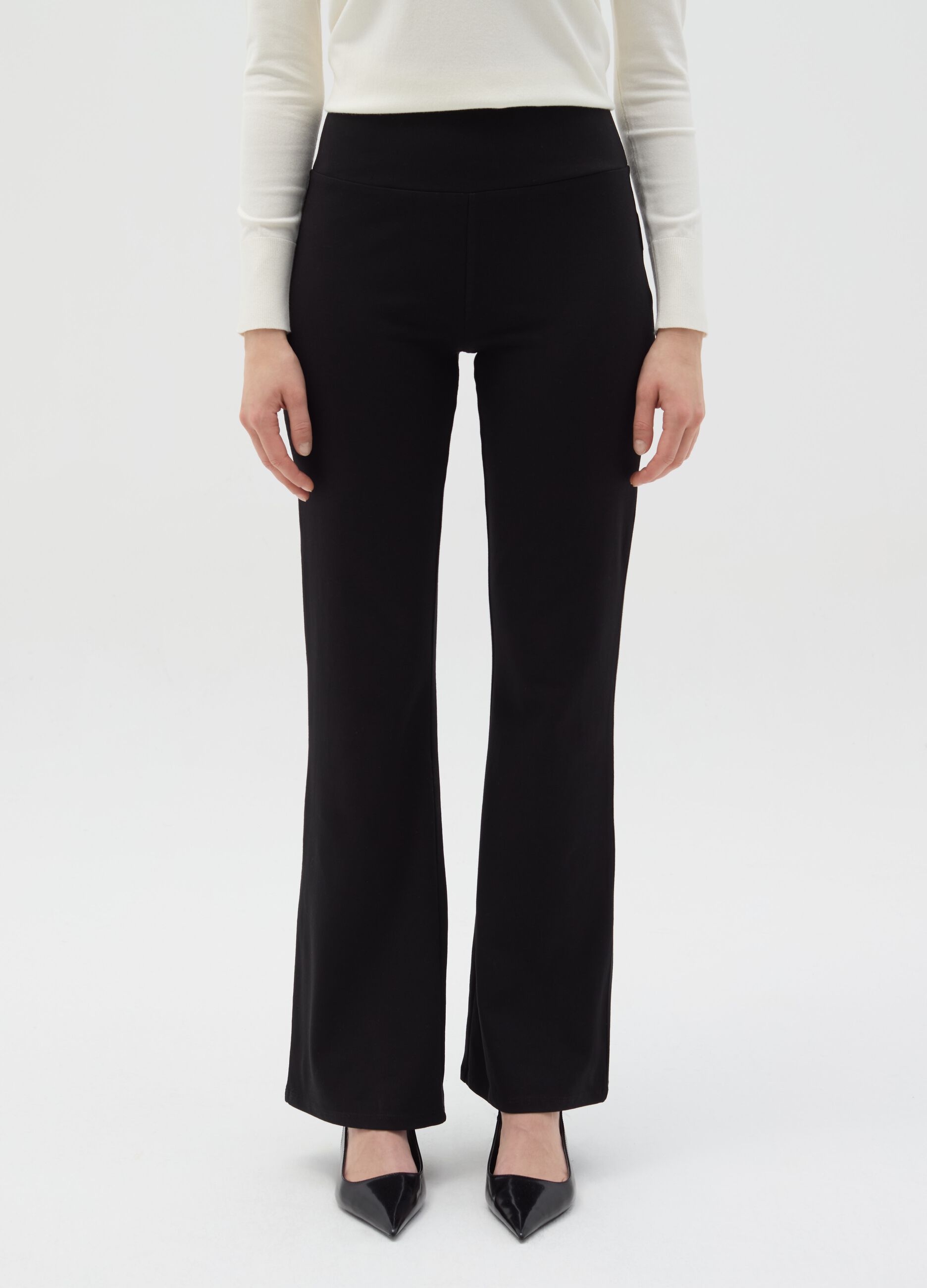 Leggings Essential flare fit in cotone stretch