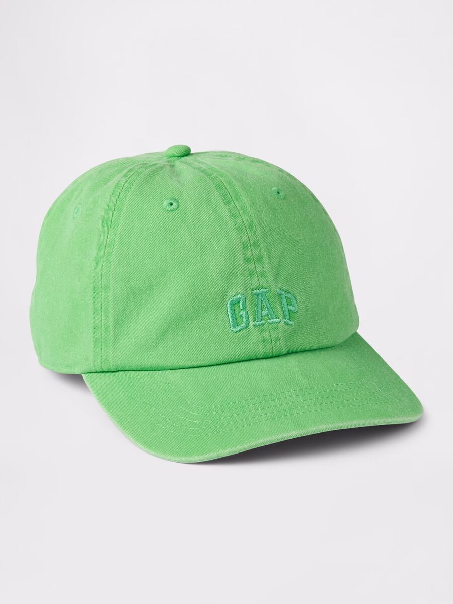 Green cotton baseball cap_0