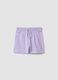 Girls' purple 100% cotton shorts, regular fit_0