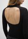 Black high-neck bodysuit in lurex regular fit with open back_3