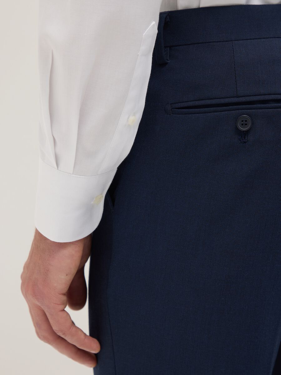 White long sleeve shirt in pure cotton, regular fit_3