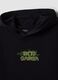Black oversized pure cotton gaming hoodie for boys_4