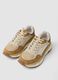 Sneakers beige stringate con inserti a contrasto_1