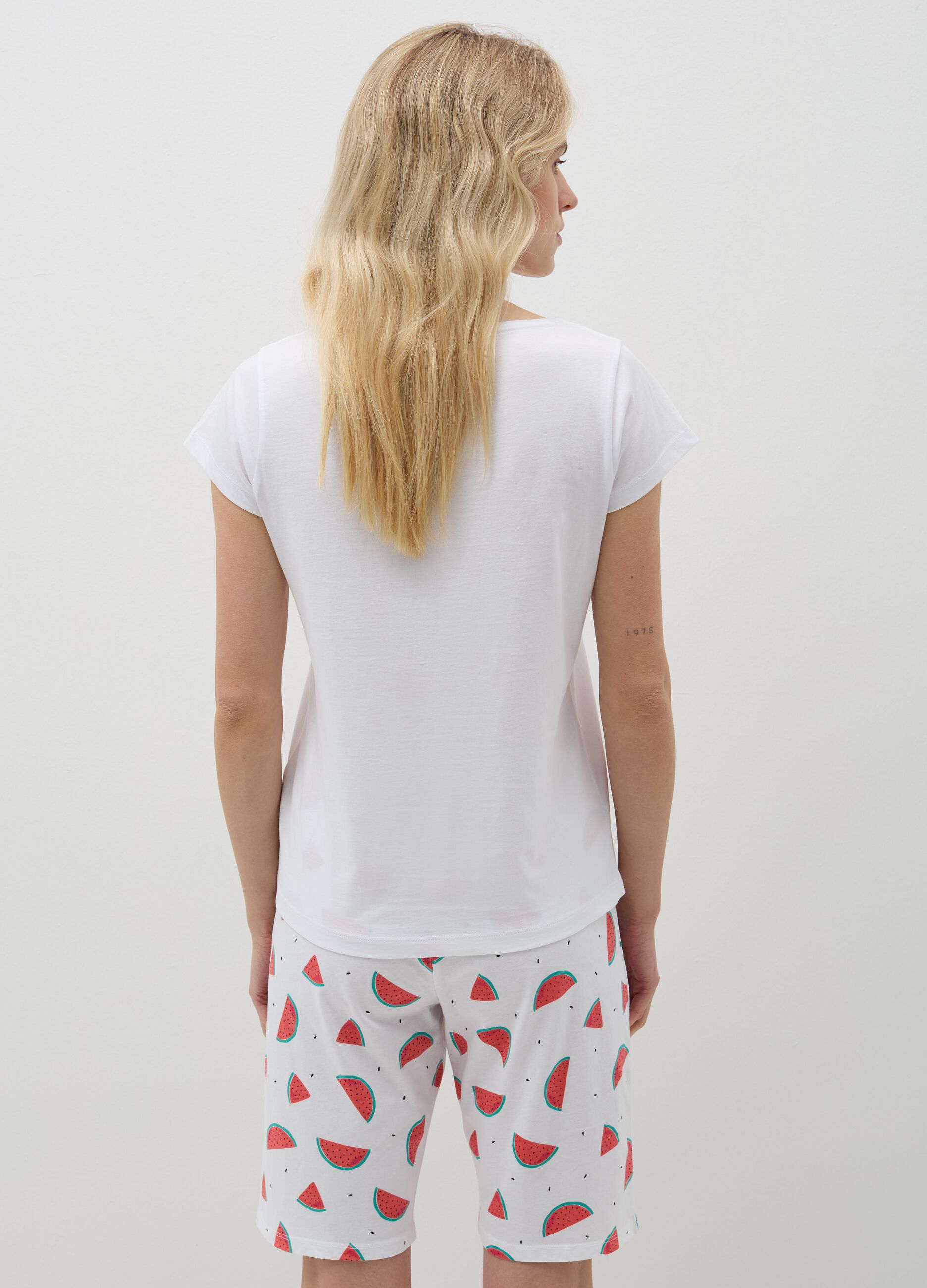 Short pyjamas with watermelon print