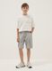 Shorts cargo grigi in misto cotone e viscosa baggy fit_0