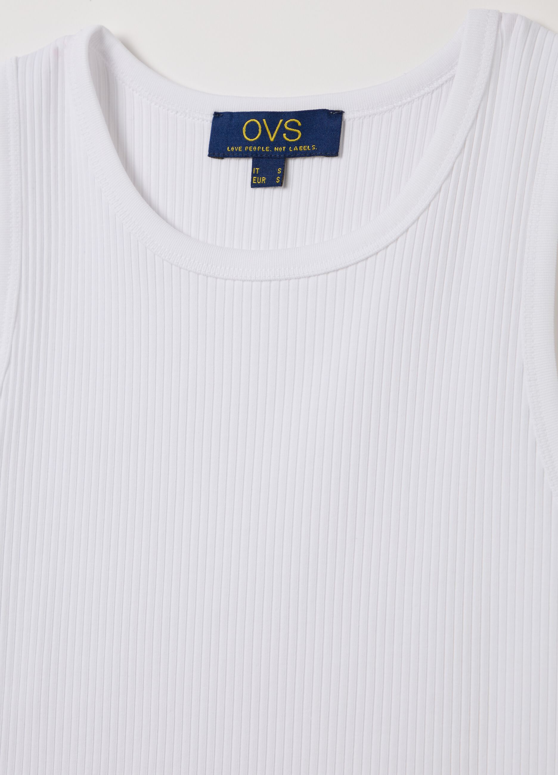 Women's White Stretch Cotton Regular Fit Top