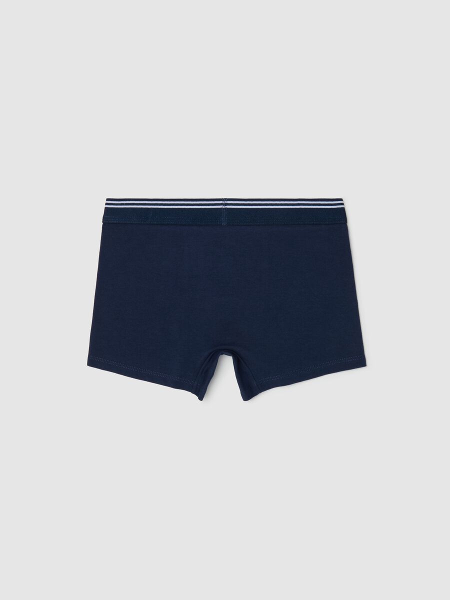 Boxer in cotone stretch con dettaglio a righe_1