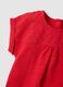 T-shirt in puro cotone rossa da bimba regular fit con ricami_3