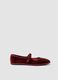 Red Ballet Flats with Strap_0