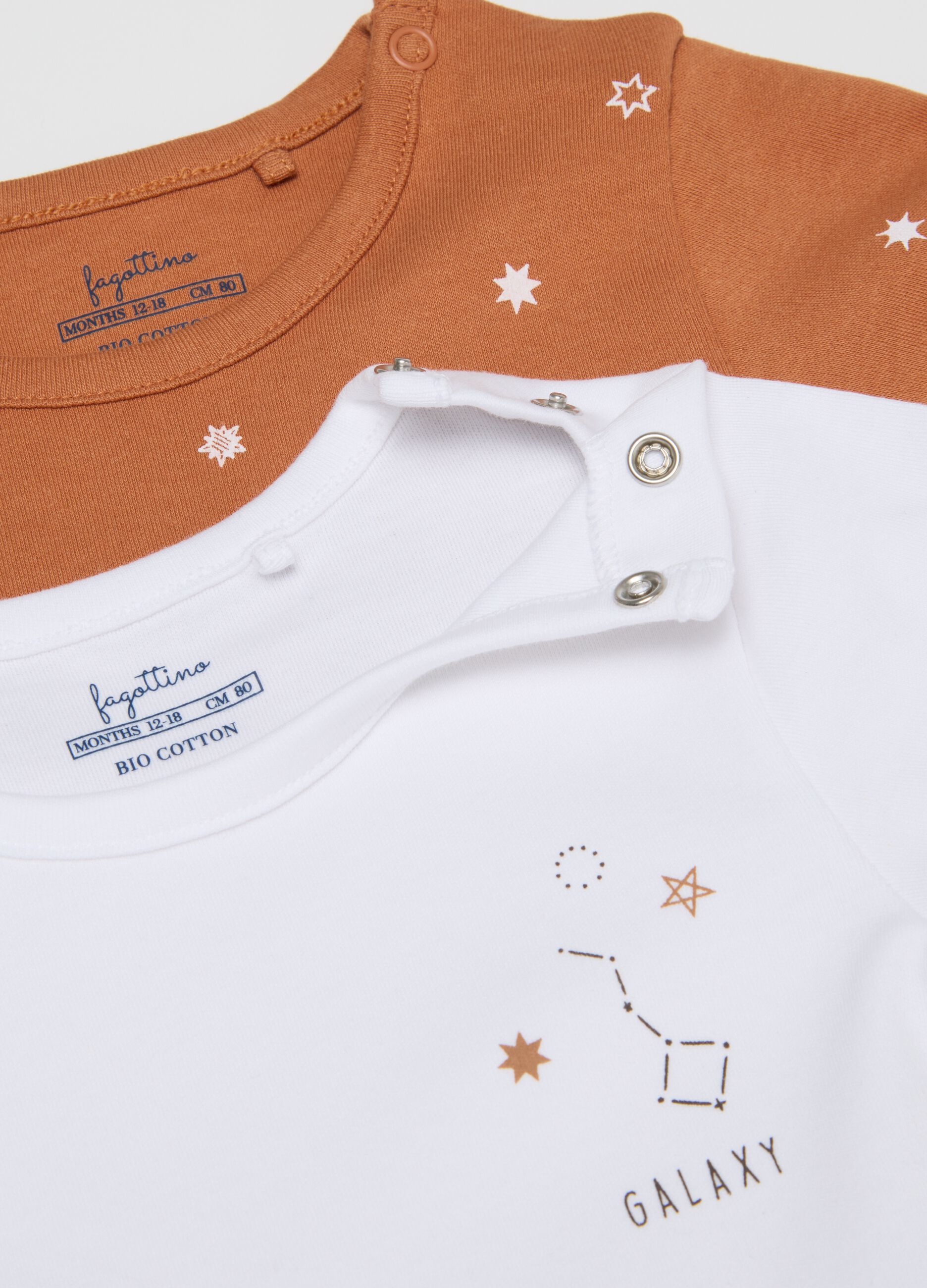Kids' Tripack Bodysuits in Pure Organic Multicolor Cotton