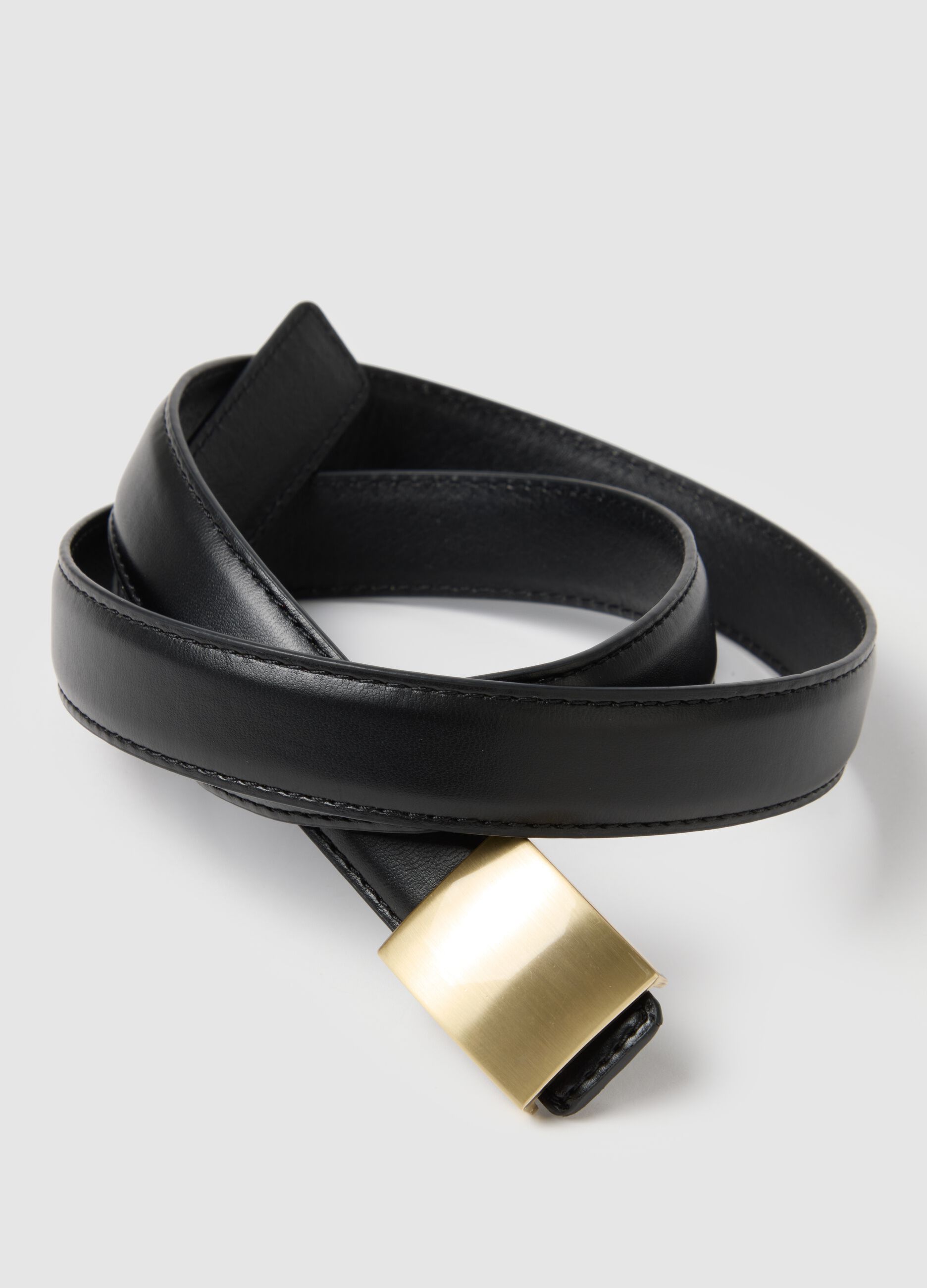 GSHLLO Cintura Donna In Pelle PU Con Fibbia A Cuore – Larga 3,3 Cm – Nero – Regolabile