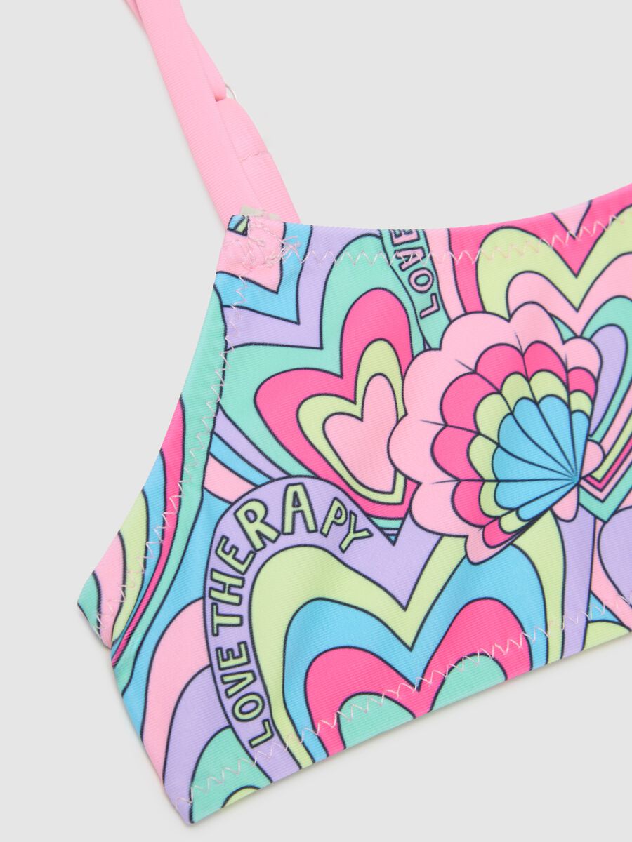 Multicolour Stretch Blend Girls' Bikini_2