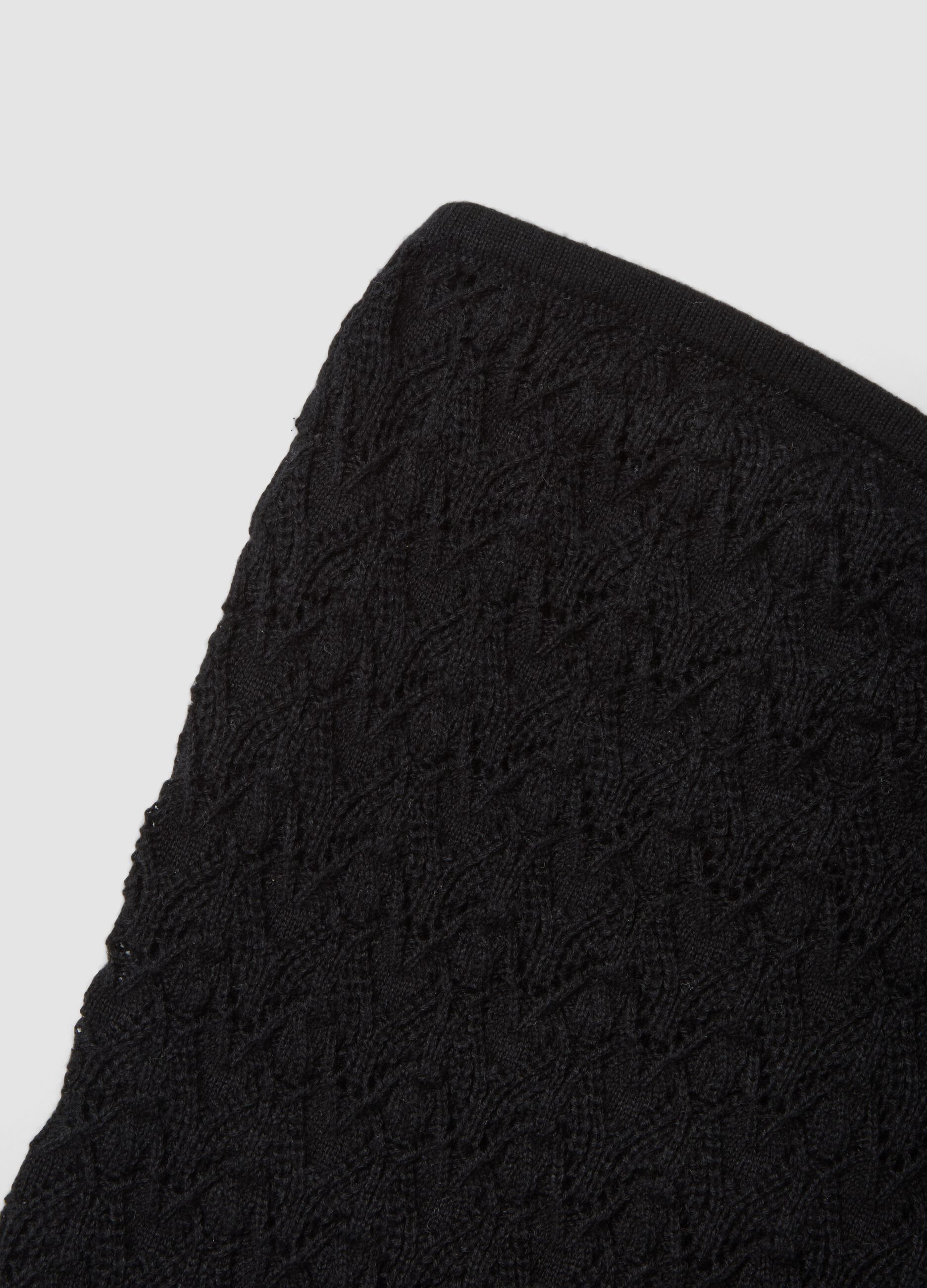 Black pure cotton bandeau knit top