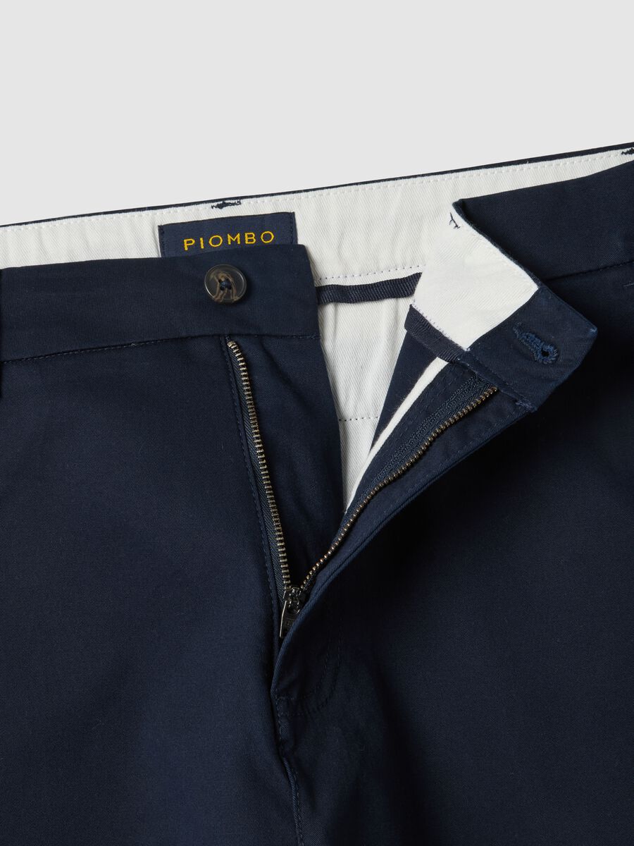 Slim fit blue stretch cotton chinos_5