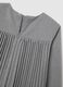 Grey Pleated Dress with Long Sleeves_3