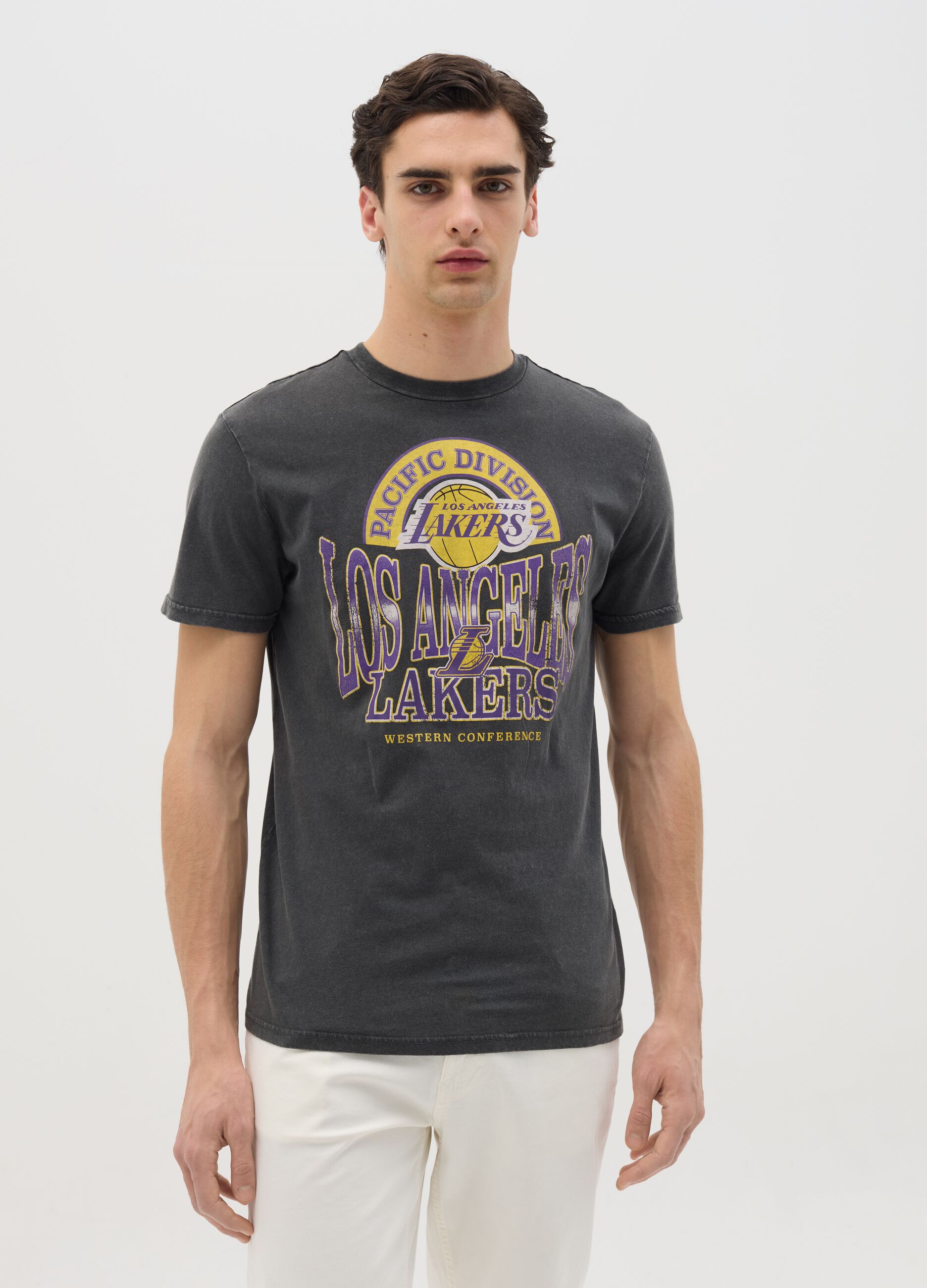 Grey NBA Los Angeles Lakers T-shirt