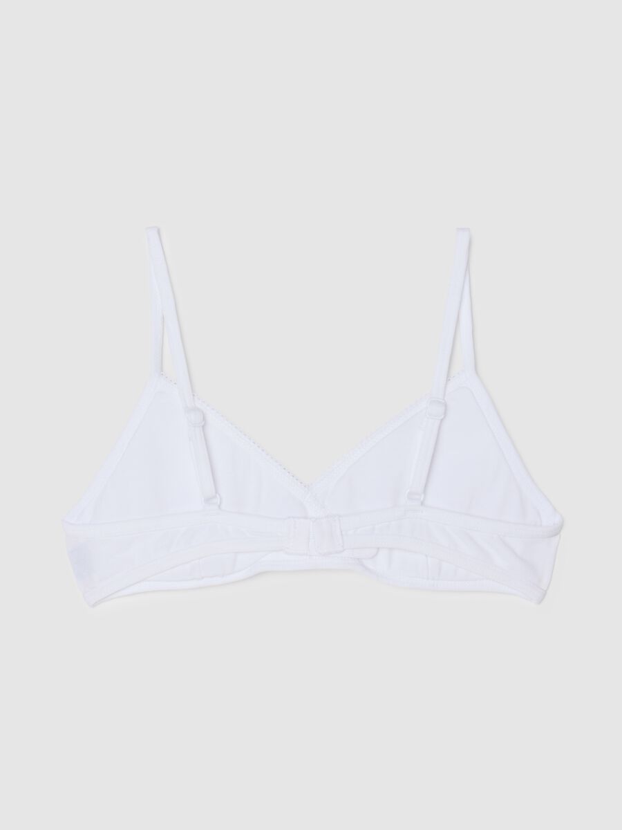 Girls' Stretch White Cotton Bra_1