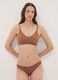 Slip marrone in microfibra elasticizzata a vita regular_0
