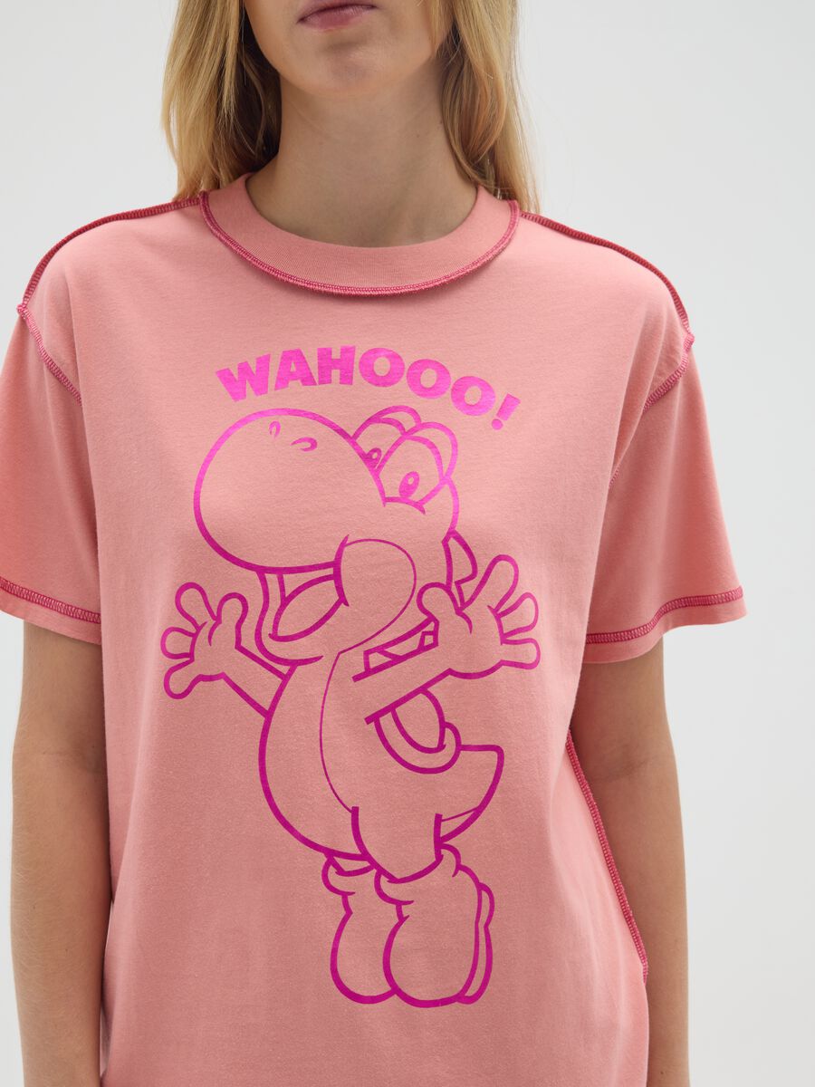 Regular fit pink pure cotton T-shirt_3