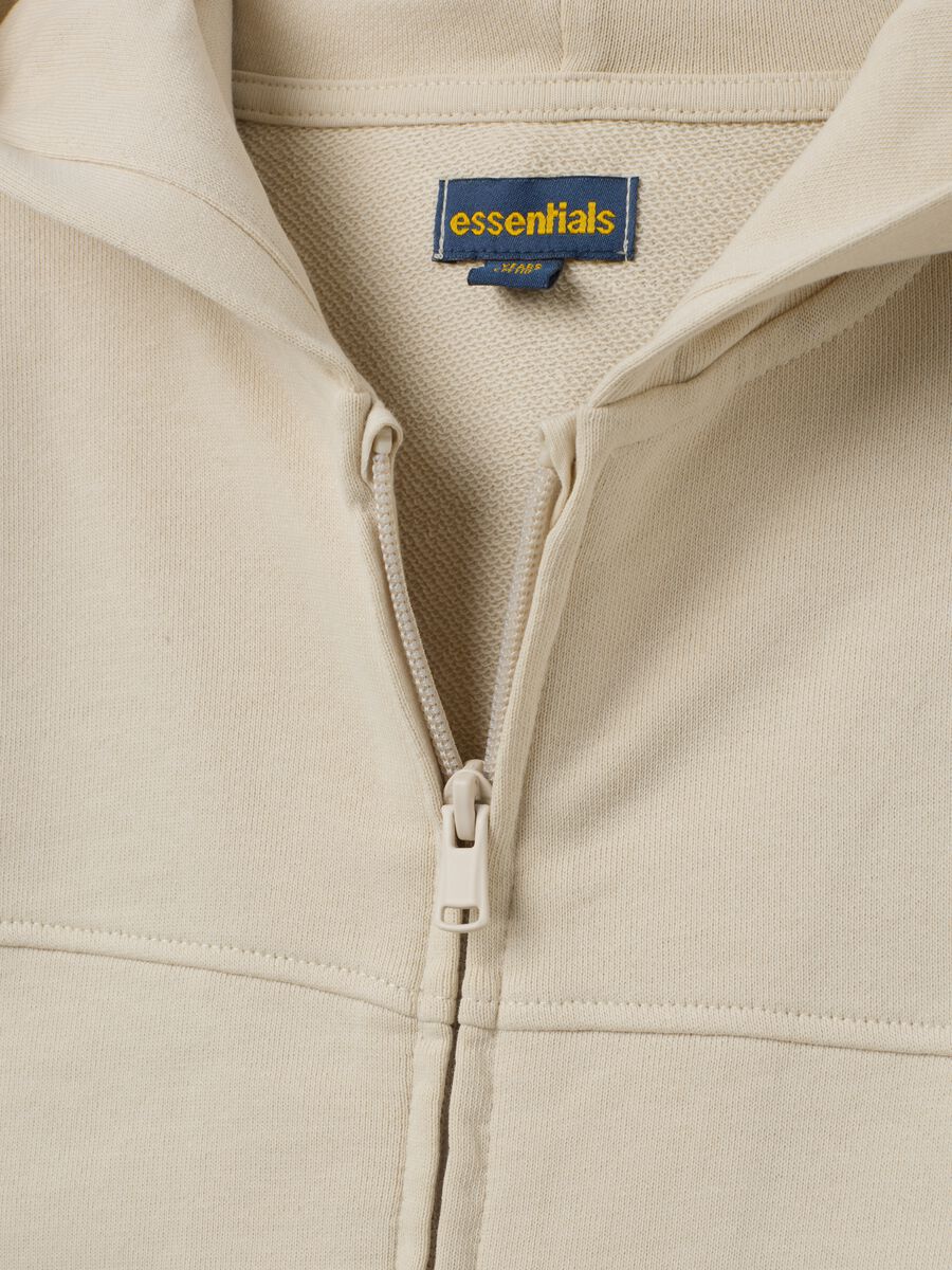 Felpa da bambino in puro cotone beige regular fit_3